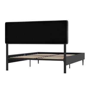 RealRooms Tyler Upholstered Bed - Dark Gray - Queen