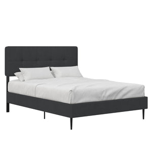 RealRooms Tyler Upholstered Bed - Dark Gray - Queen