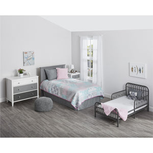 Monarch Hill Poppy White 3 Drawer Dresser, Grey Drawers - Gray