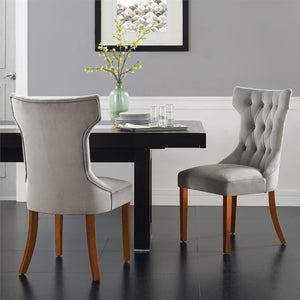 DHP Clairborne Tufted Dining Chairs. Set of 2 - Taupe - Set of 2