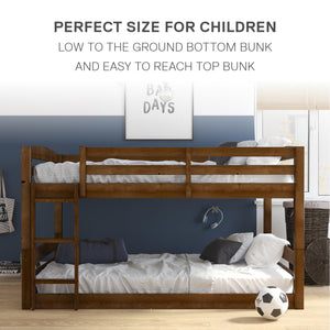 DHP Sierra Kids' Wood Bunk Bed - Mocha - Full-Over-Full