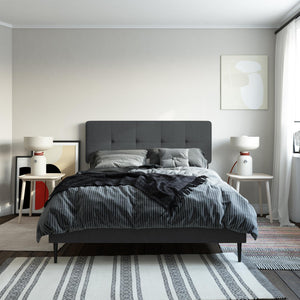 RealRooms Tyler Upholstered Bed - Dark Gray - Full