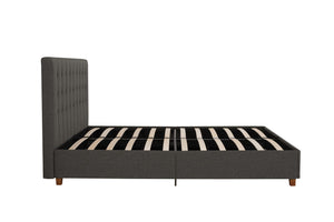 DHP Emily Upholstered Bed - Grey Linen - Queen