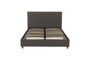 DHP Emily Upholstered Bed - Grey Linen - Queen