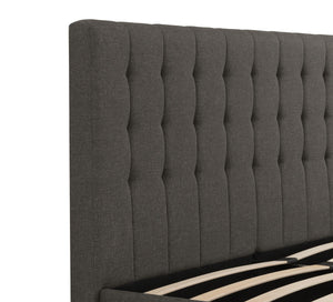 DHP Emily Upholstered Bed - Grey Linen - Queen