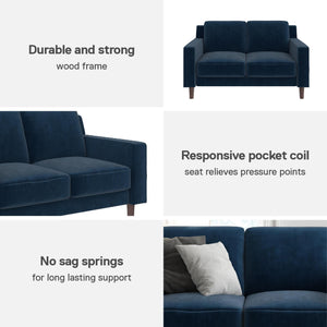 DHP Brynn Loveseat - Blue