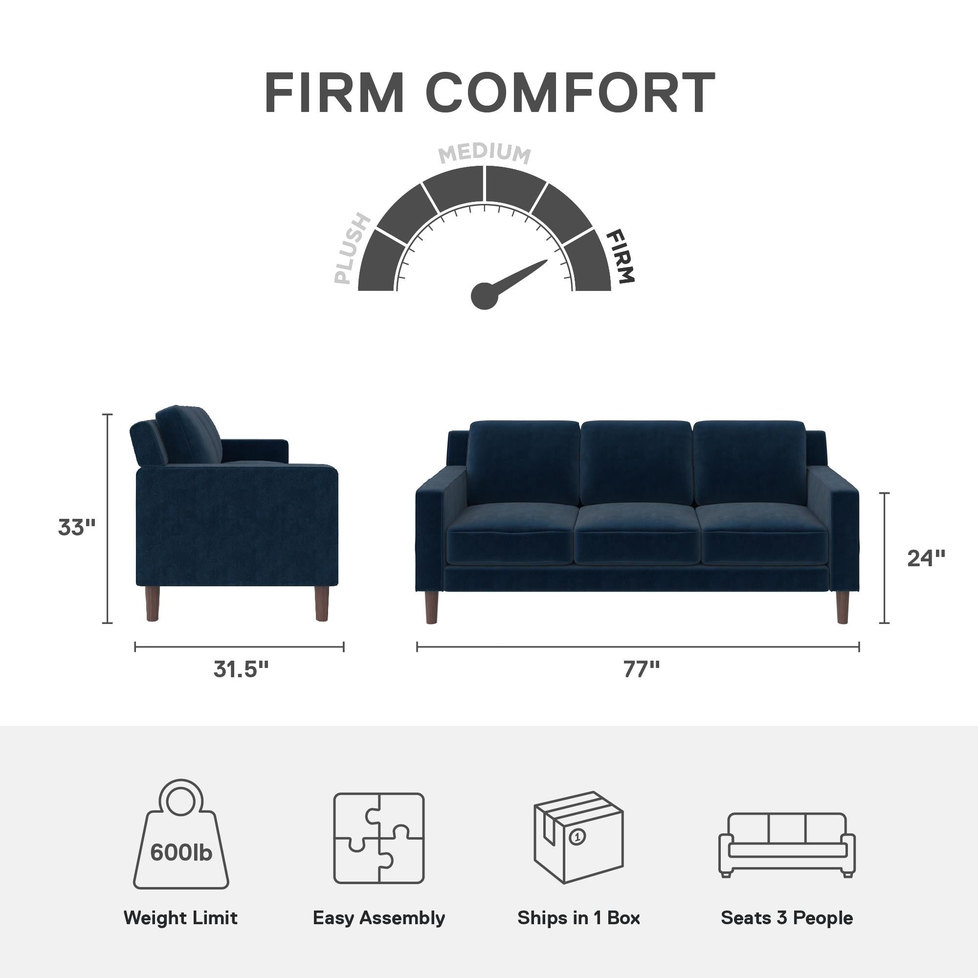 DHP Brynn Sofa - Blue
