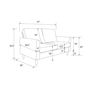 DHP Kaci Loveseat - Gray