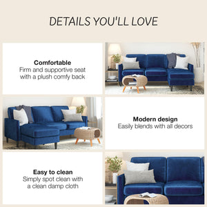 Mr. Kate Winston Reversible Sofa Sectional - Blue