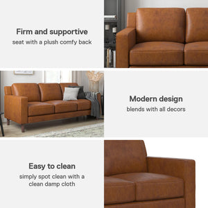 DHP Brynn Sofa - Camel Faux Leather