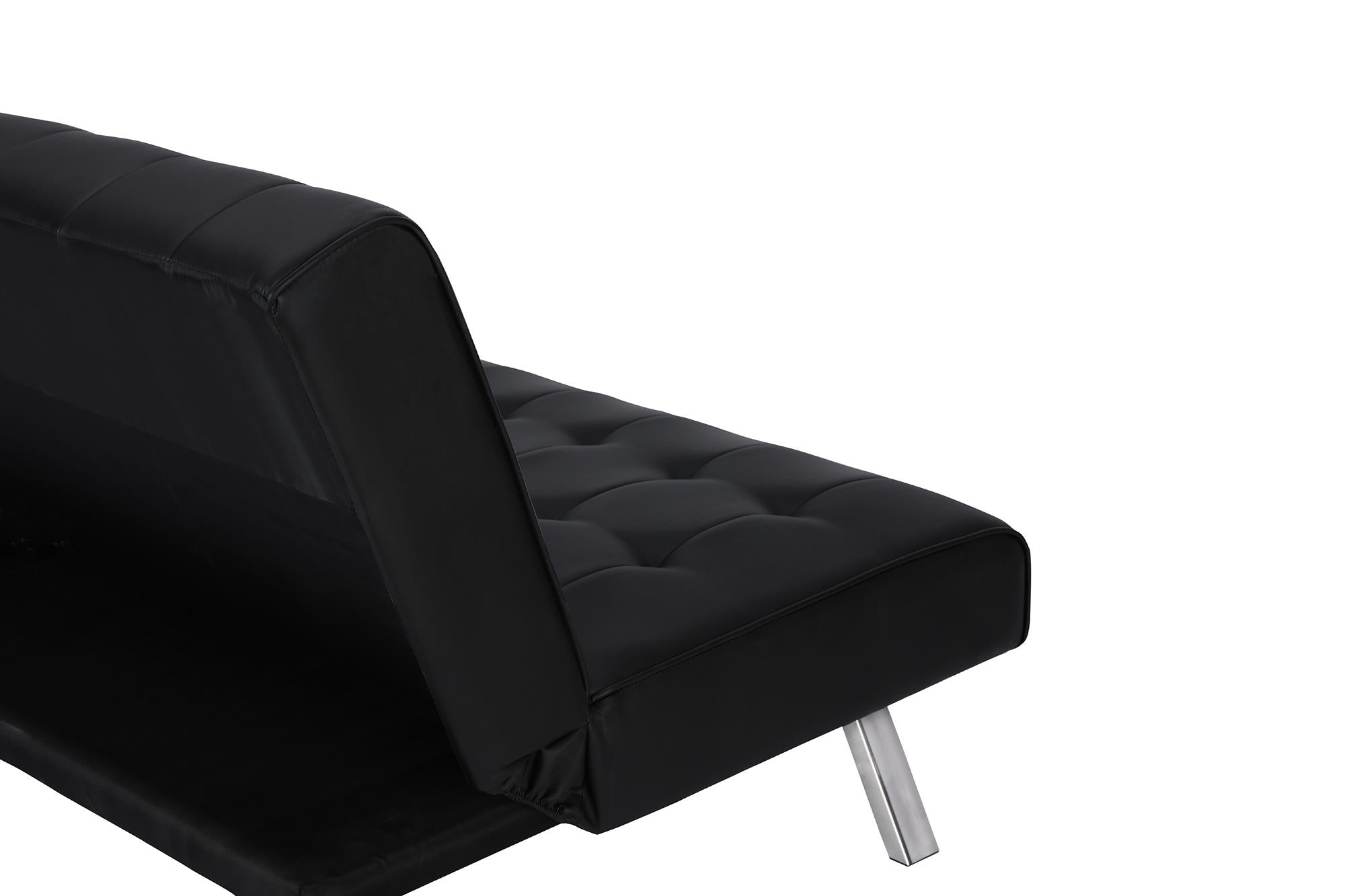 DHP Emily Armless Futon Sofa Bed - Black