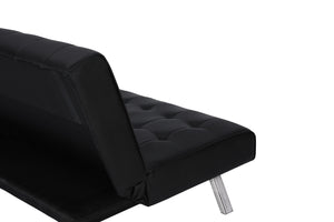 DHP Emily Armless Futon Sofa Bed - Black
