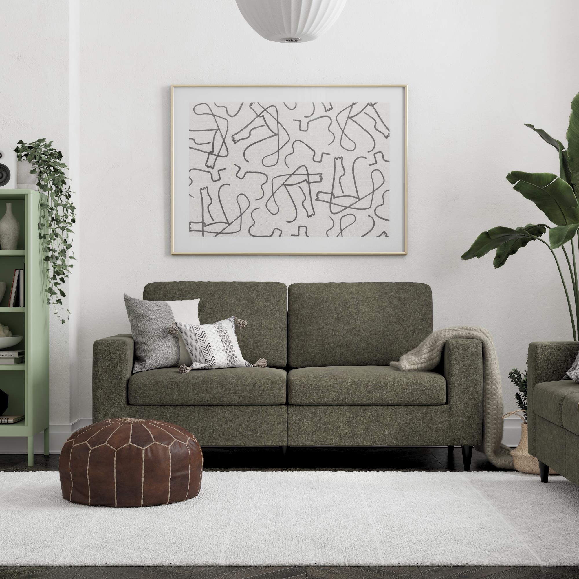 DHP Cooper Sofa - Grey Linen