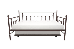 DHP Manila Metal Daybed with Trundle - Bronze - Full