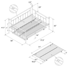 DHP Manila Metal Daybed with Trundle - Bronze - Full