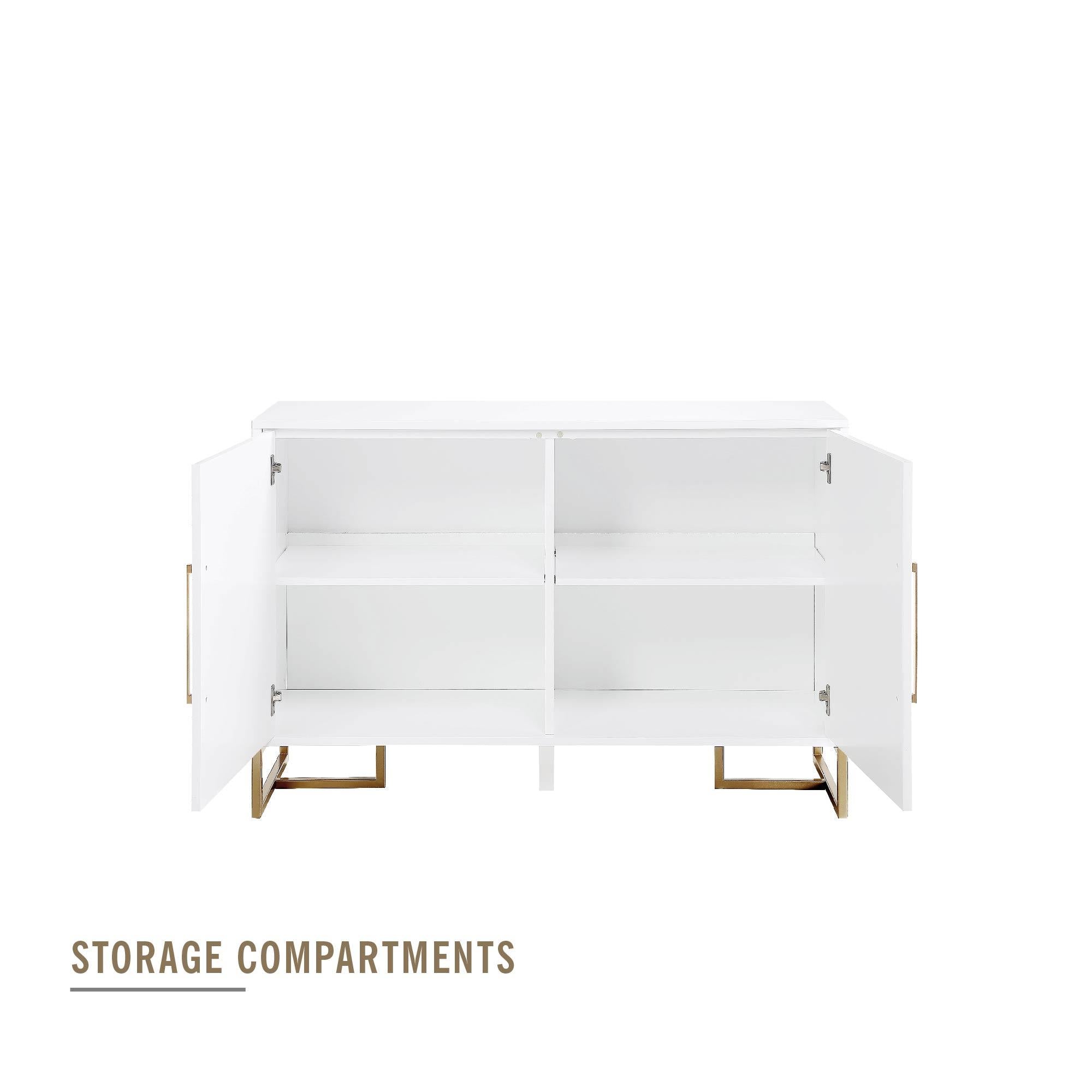 CosmoLiving Herringbone Console Unit - White