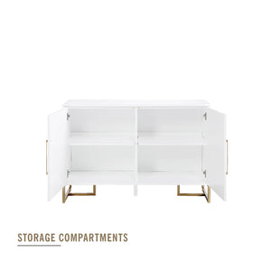 CosmoLiving Herringbone Console Unit - White