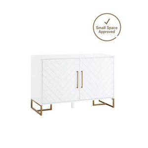 CosmoLiving Herringbone Console Unit - White