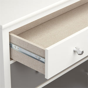 Monarch Hill Poppy White 3 Drawer Dresser, Grey Drawers - Gray