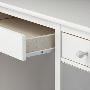 Monarch Hill Poppy Kids' White Desk, Grey Drawers - Gray
