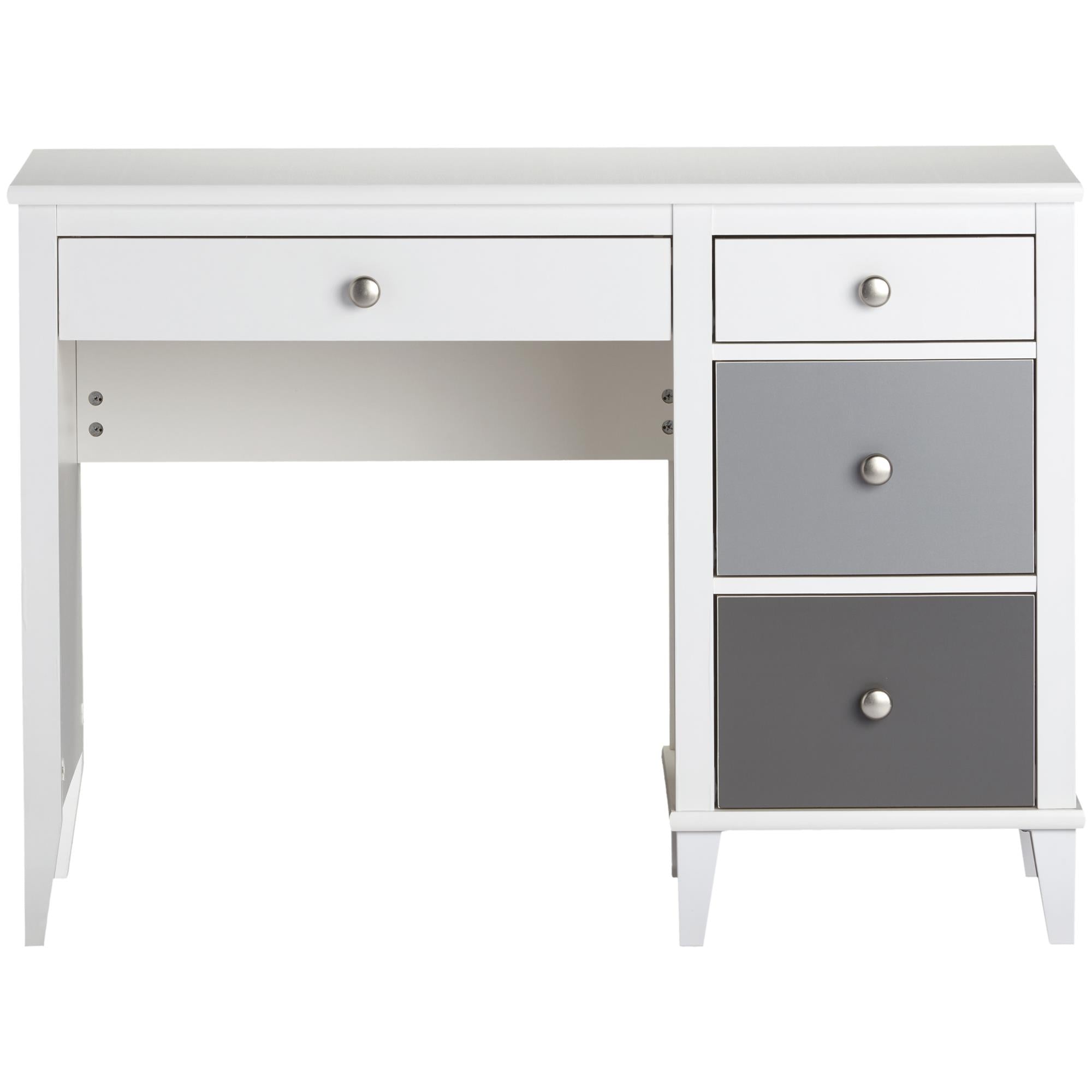Monarch Hill Poppy Kids' White Desk, Grey Drawers - Gray