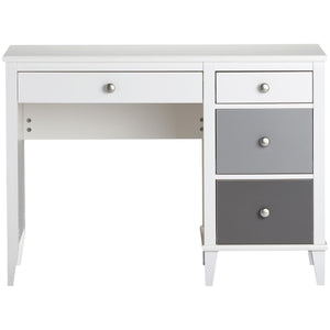Monarch Hill Poppy Kids' White Desk, Grey Drawers - Gray