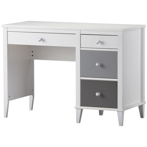 Monarch Hill Poppy Kids' White Desk, Grey Drawers - Gray