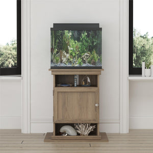 Ollie & Hutch Flipper™ 10/20 Gallon Aquarium or Terrarium Stand - Rustic Oak