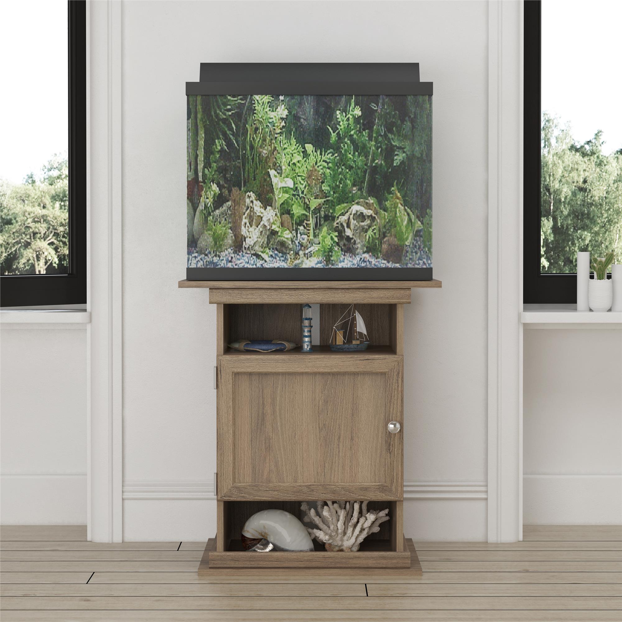 Ollie & Hutch Flipper™ 10/20 Gallon Aquarium or Terrarium Stand - Rustic Oak