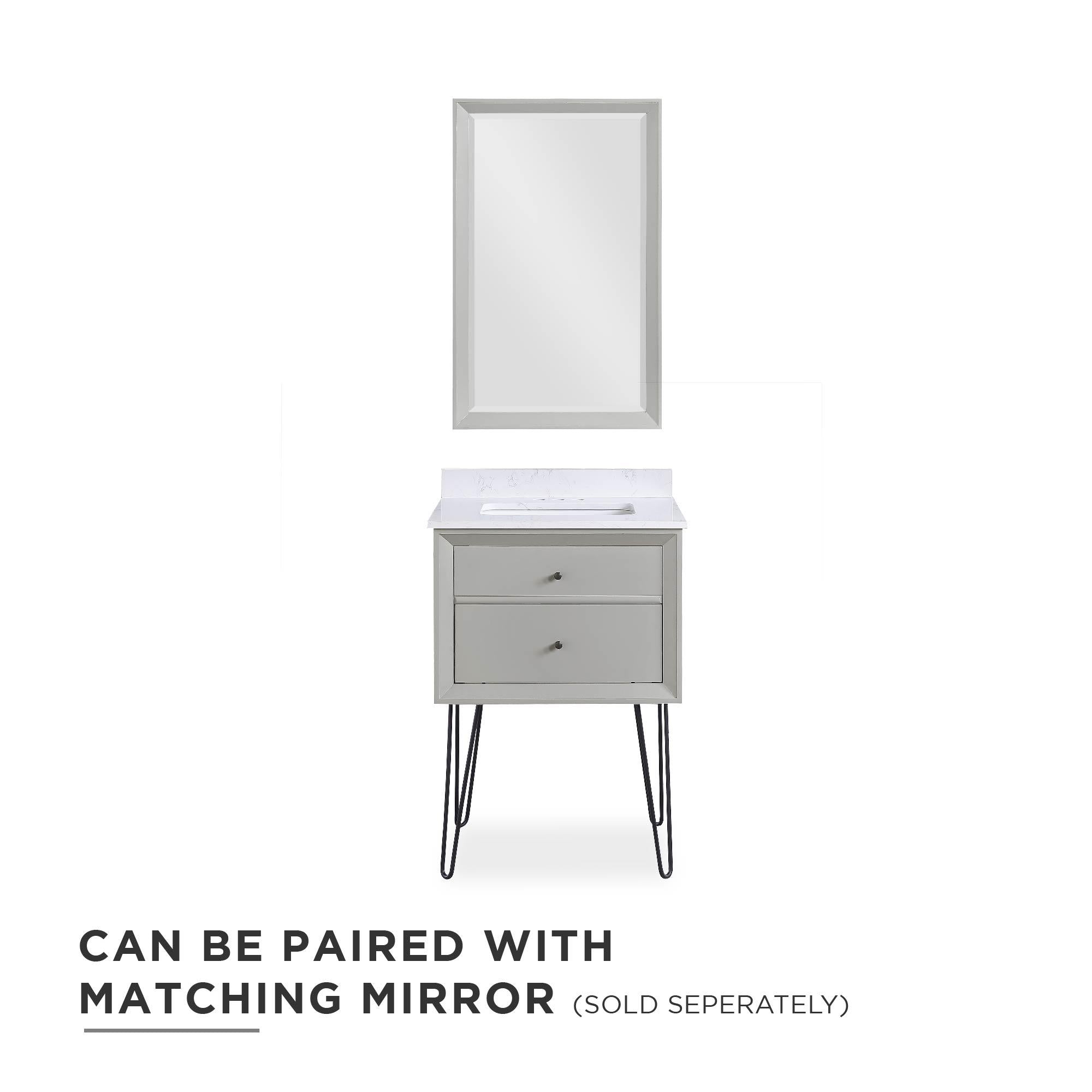 DHP Tribecca 24" Floating Bathroom Vanity - Gray - 24"
