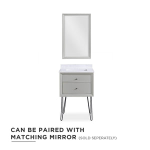 DHP Tribecca 24" Floating Bathroom Vanity - Gray - 24"