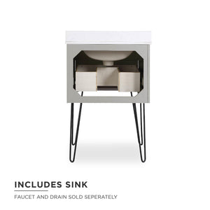 DHP Tribecca 24" Floating Bathroom Vanity - Gray - 24"