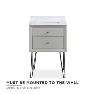 DHP Tribecca 24" Floating Bathroom Vanity - Gray - 24"