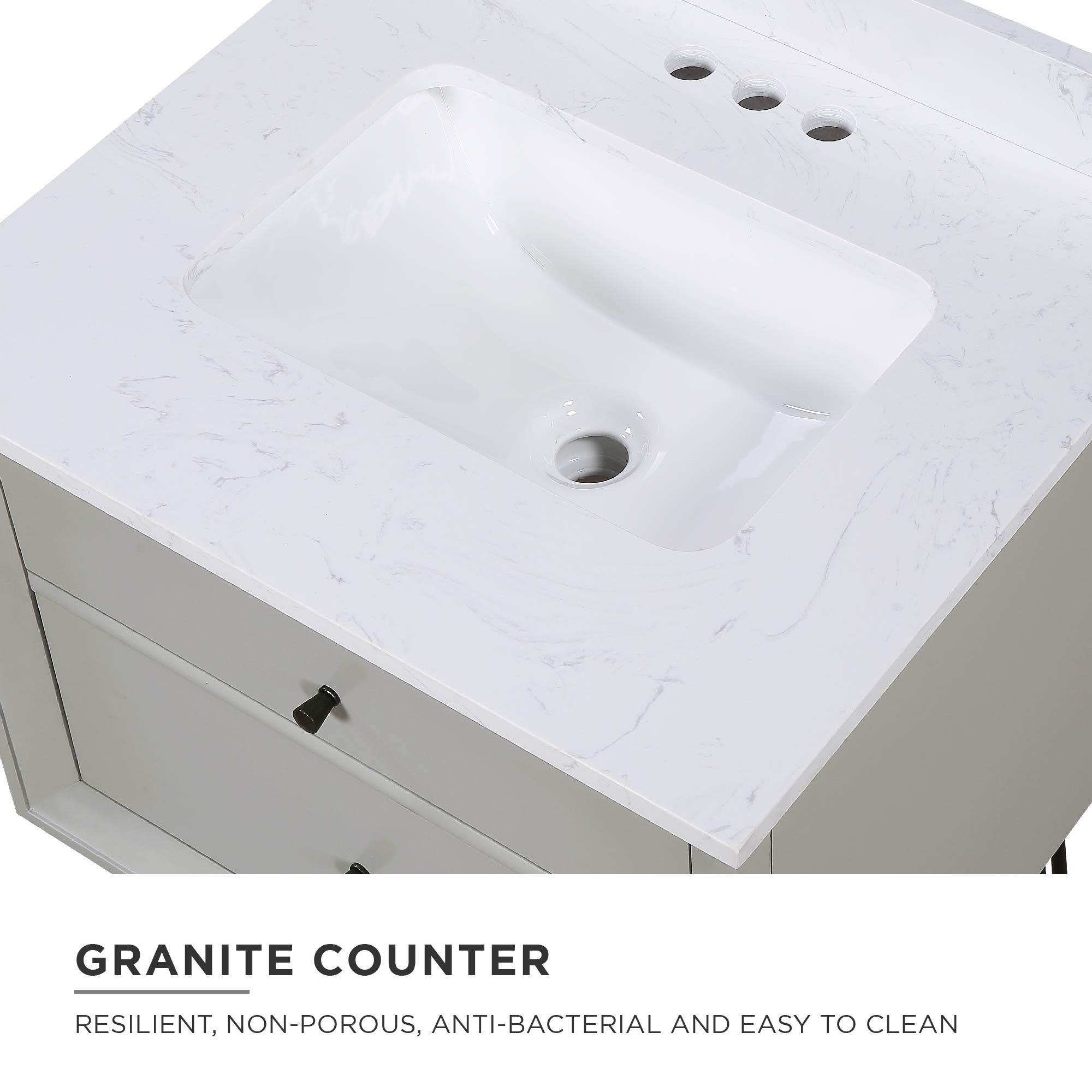 DHP Tribecca 24" Floating Bathroom Vanity - Gray - 24"