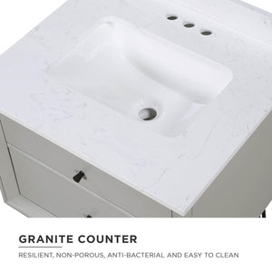DHP Tribecca 24" Floating Bathroom Vanity - Gray - 24"