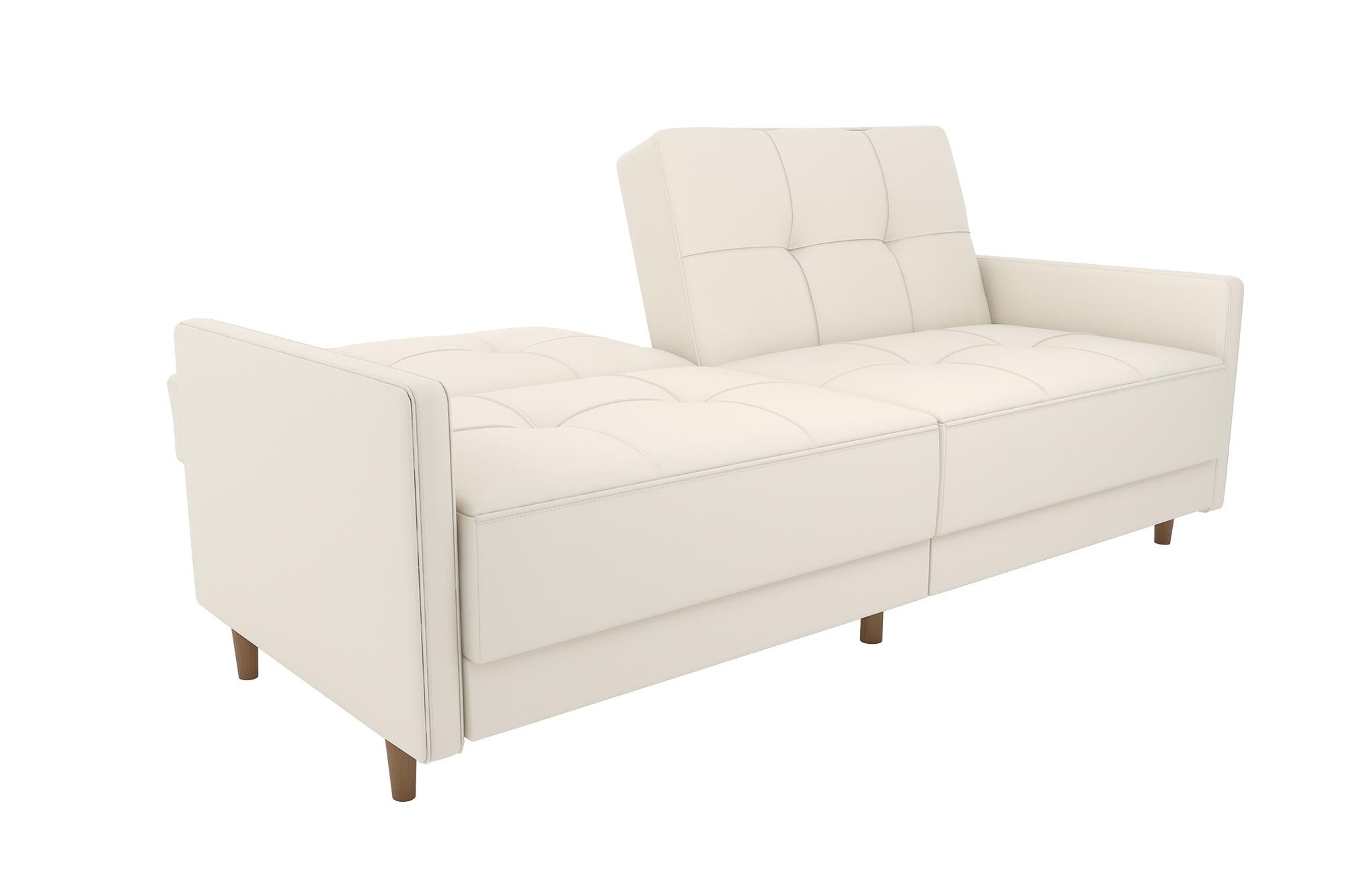 DHP Andora Futon Sofa Bed - White