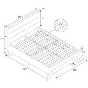 DHP Rose Upholstered Bed Frame - Black - Full