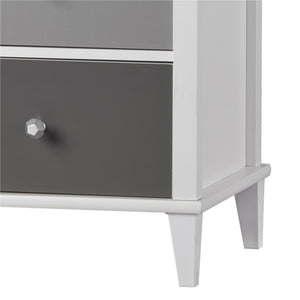 Monarch Hill Poppy Kids' White Desk, Grey Drawers - Gray