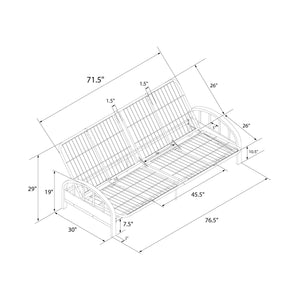 DHP Aiden Metal Futon Frame - Black