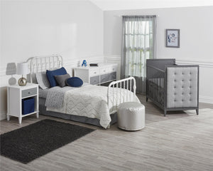 Max & Finn Wren Metal Bed - White - Twin