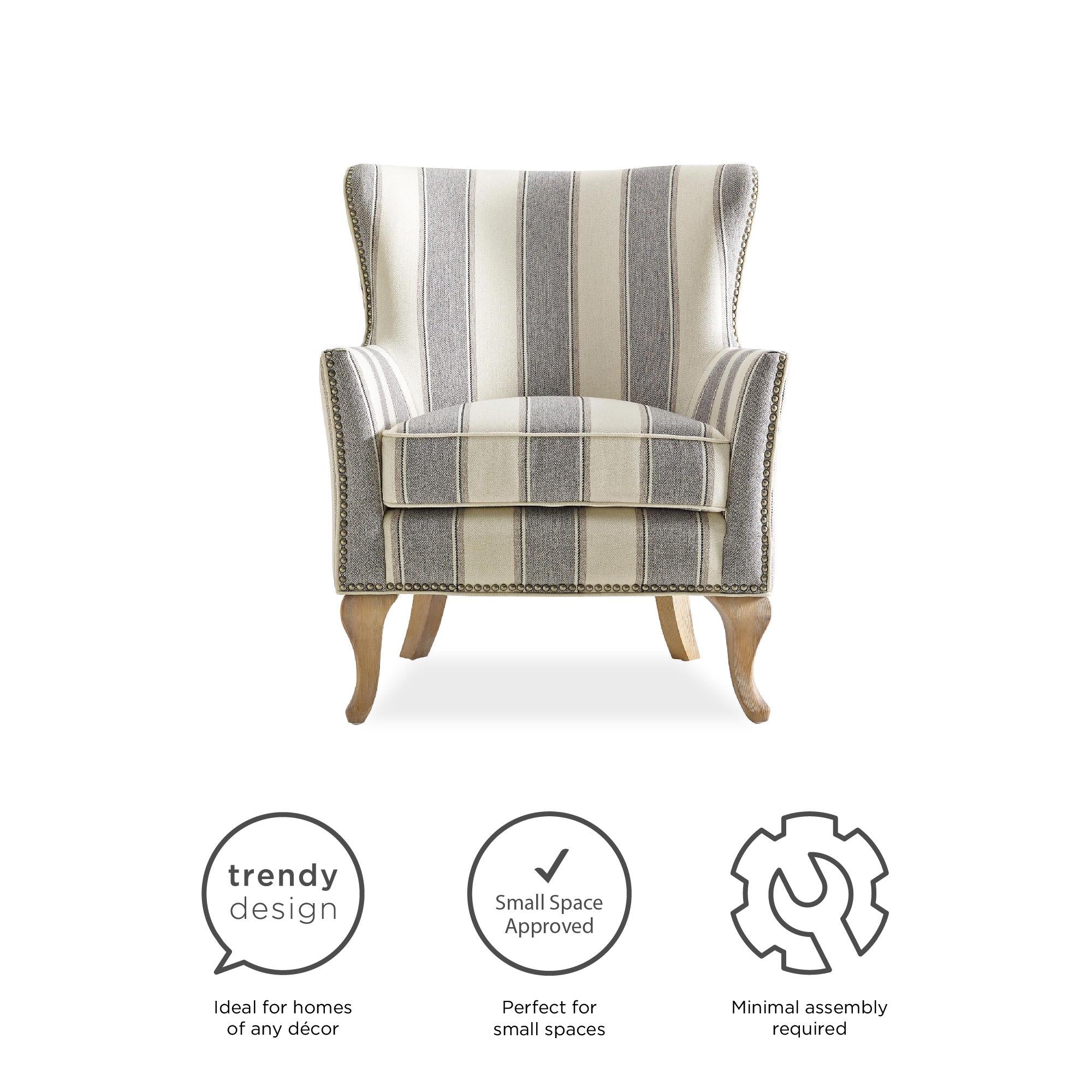 DHP Reva Accent Chair - Gray Stripe