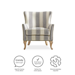 DHP Reva Accent Chair - Gray Stripe
