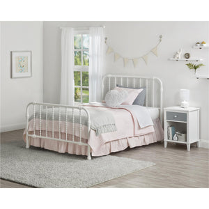 Max & Finn Wren Metal Bed - White - Full