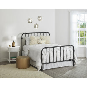 Max & Finn Wren Metal Bed - Black - Full