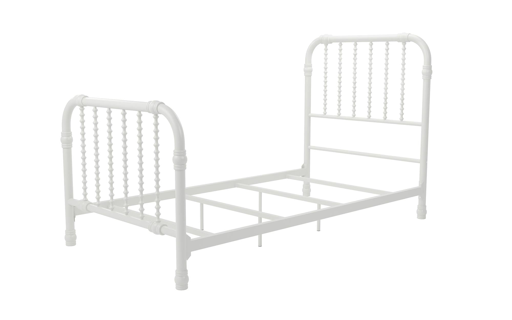 Max & Finn Wren Metal Bed - White - Twin