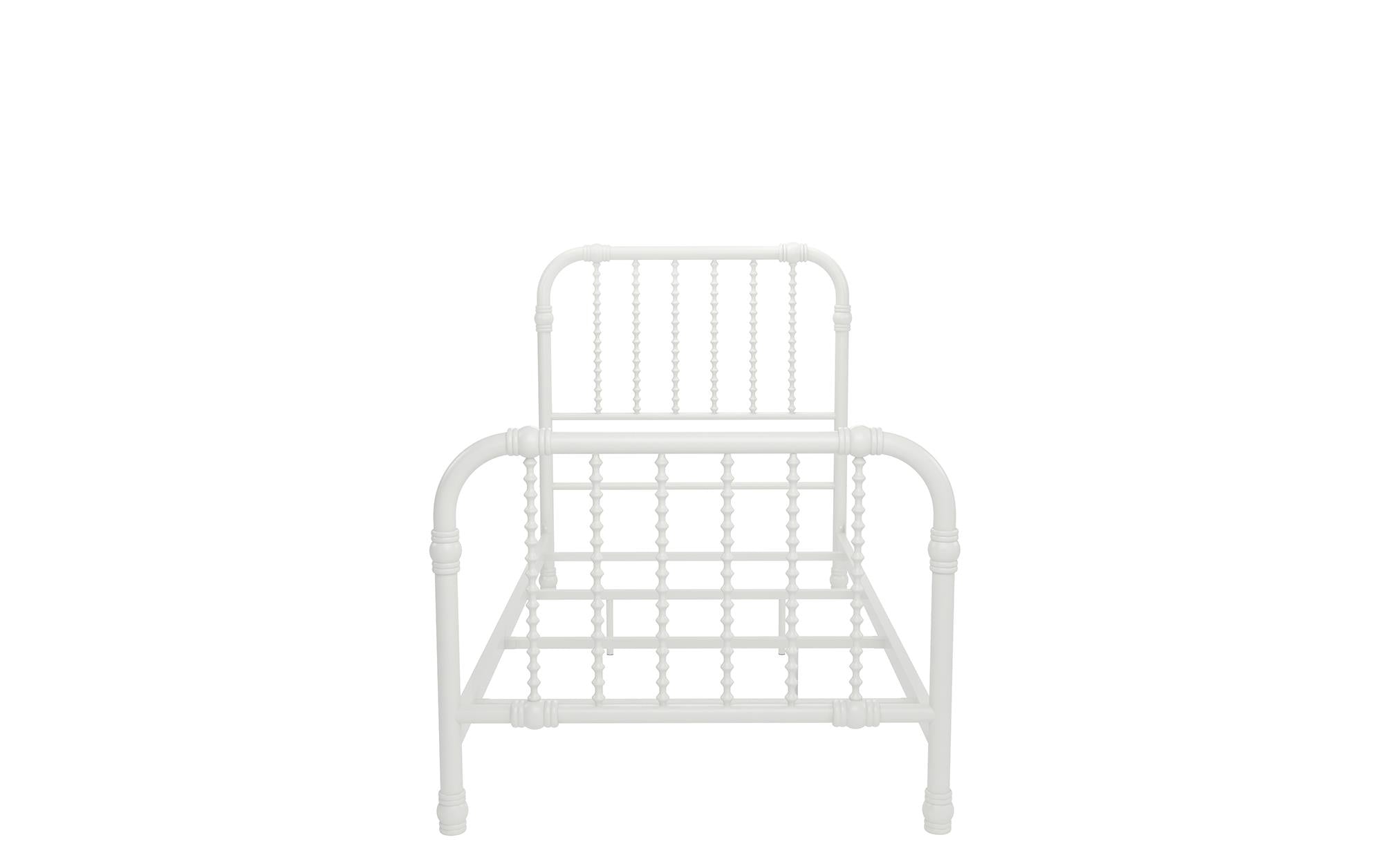 Max & Finn Wren Metal Bed - White - Twin