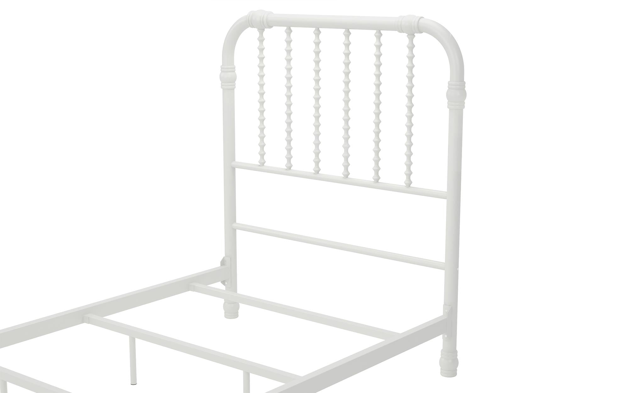 Max & Finn Wren Metal Bed - White - Twin