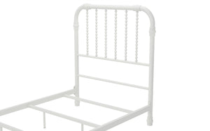 Max & Finn Wren Metal Bed - White - Twin