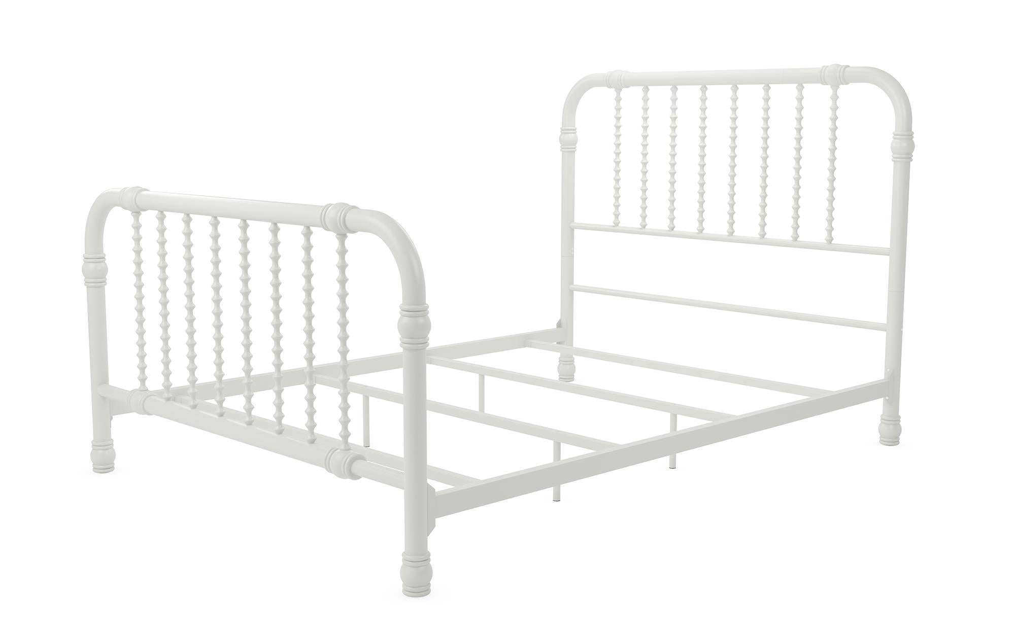 Max & Finn Wren Metal Bed - White - Full