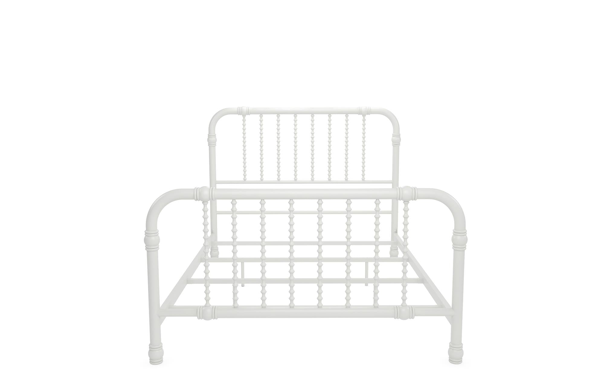 Max & Finn Wren Metal Bed - White - Full